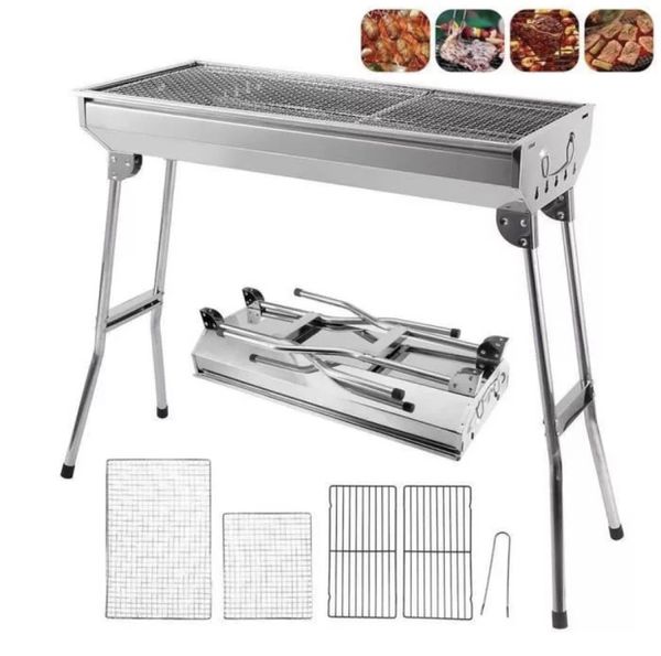 BBQ Grill Outdoor Stainless Steel Charcoal Grill BBQ Tool ...