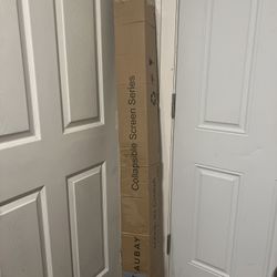 RAUBAY Retractable Pull Down Grey  Screen - 59.8" x 86.6" Collapsible