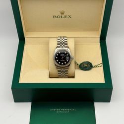 1978 Rolex Datejust 1601 36mm stainless steel jubilee bracelet natural diamond black dial white gold fluted bezel watch box appraisal