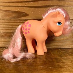 My Little Pony G1 PEACHY Pink Hearts 1982 Vintage Hasbro