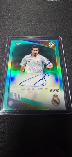 Raul, Autograph-Aqua Refractor /199 #CLA-RR - 2025-26 Topps Chrome UEFA CC