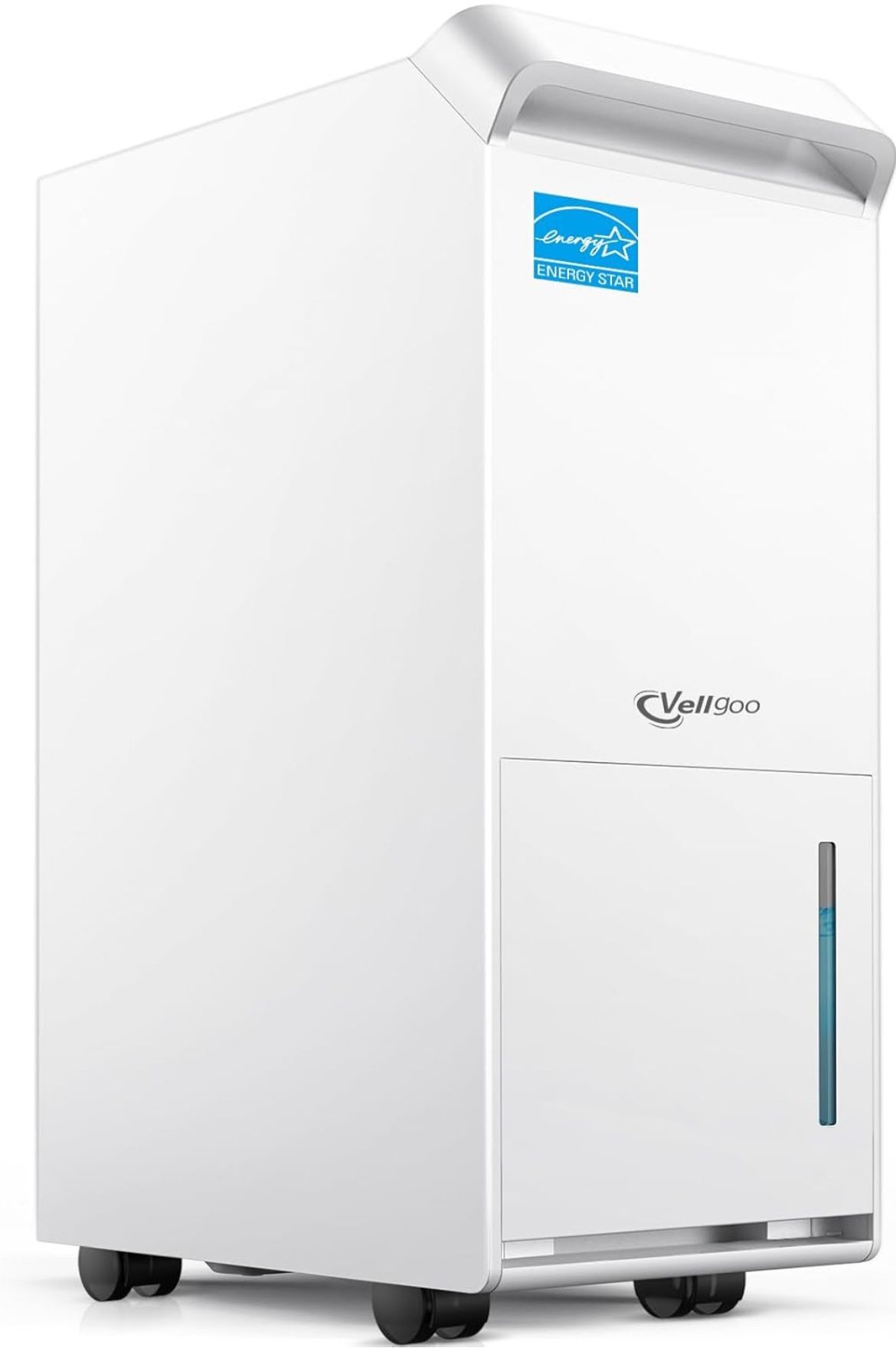 4,500 Sq.Ft Most Efficient Energy Star 2024 Dehumidifier,Vellgoo 52 Pint/Day Dehumidifier for Basement with Drain Hose, Smart Humidity Control, for Ho