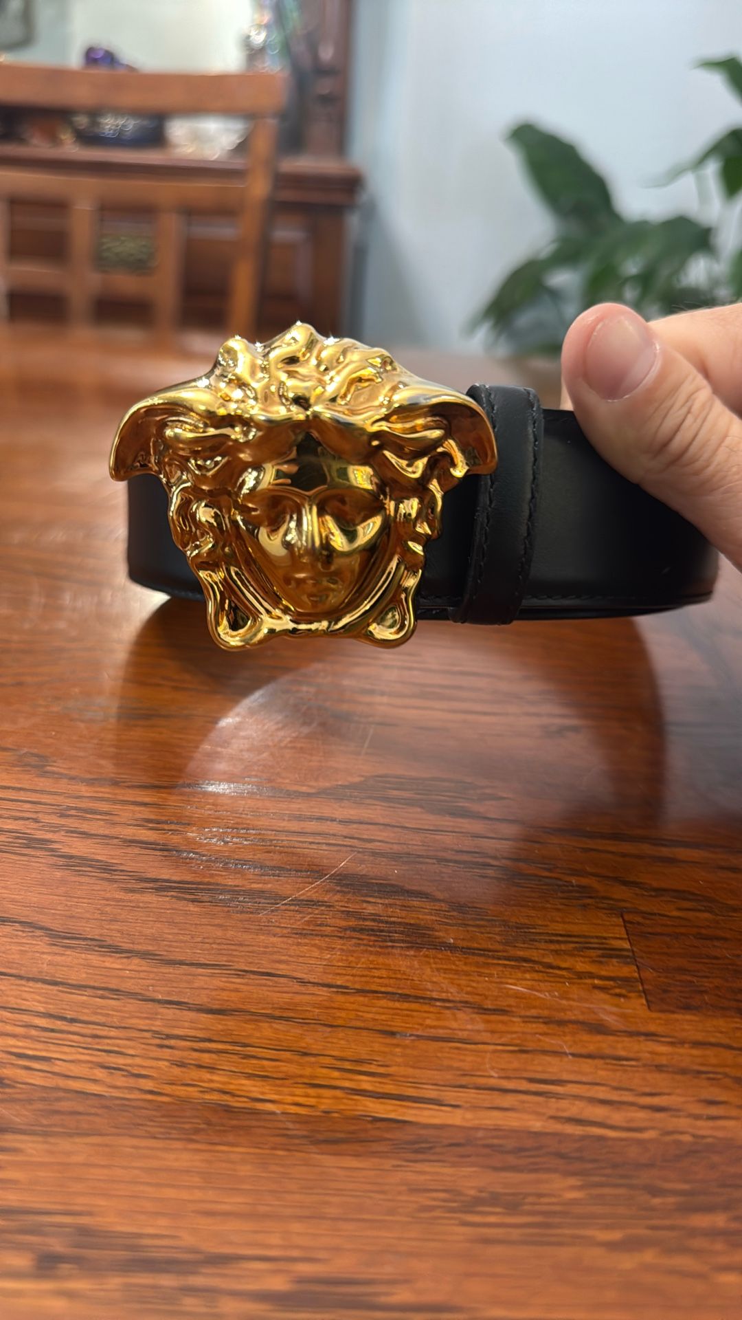 Men’s Versace Medusa Leather Belt