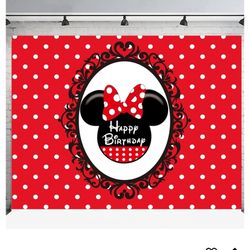 minnie mouse party backdrop