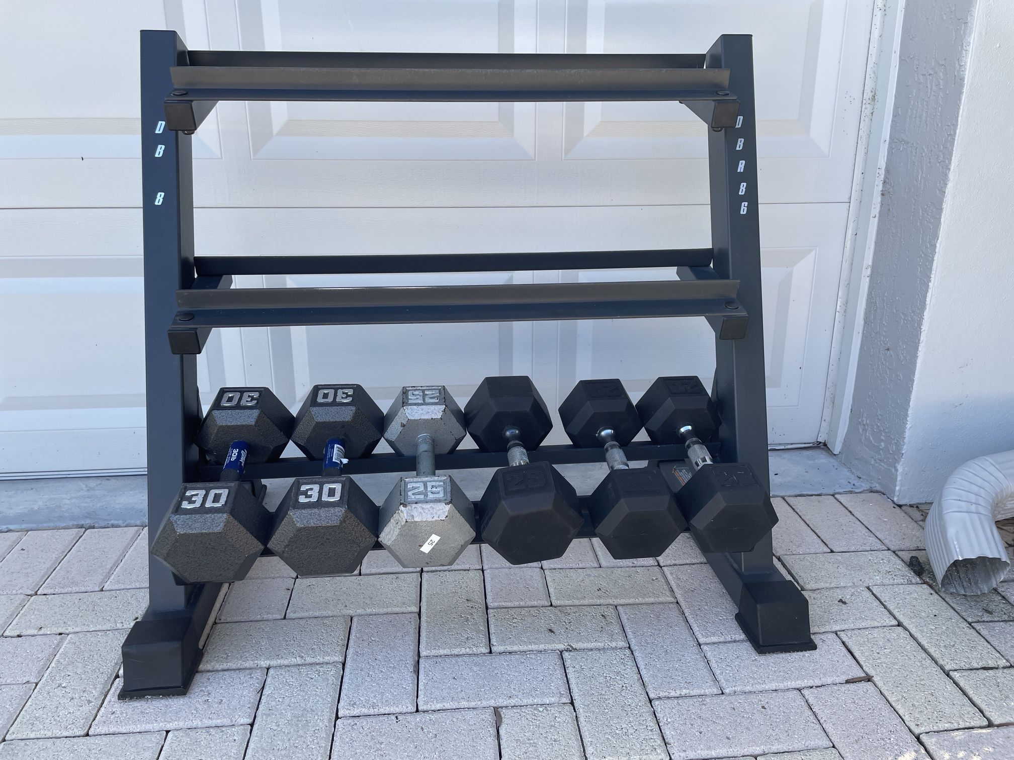 Weight Stand And 6 Dumbbells