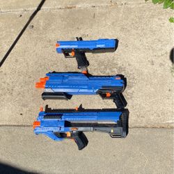 Three Rival Nerf Guns