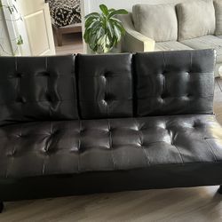 Dark Brown Sofa, Couch Leather Imitation Stylish