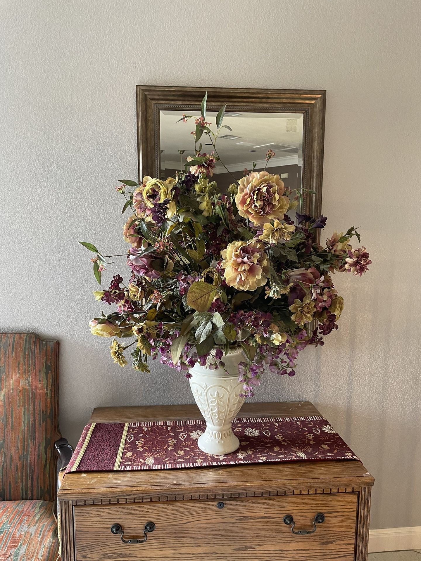 Flowers & Vase For Sale