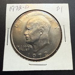 1972-P & D Eisenhower Dollars AU Set of 2 Coins