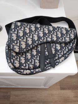 Dior Saddle Bag Beige Black Oblique Jacquard