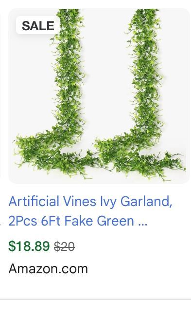 Faux Green Ivy Vines