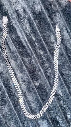Silver Moissanite Cuban Link