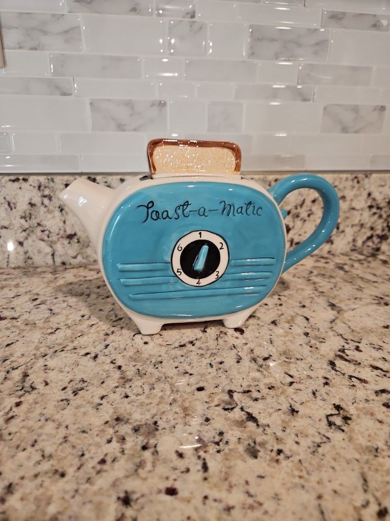 Blue Toast-a-matic Toaster Teapot