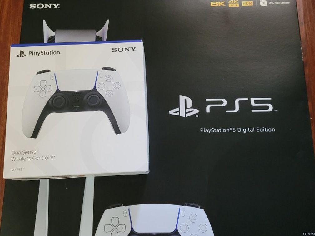 PS5 digital Edition With Extra Dual Sense Wireless Controller (Brand New and Factory Sealed)