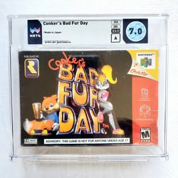 CONKER'S BAD FUR DAY N64 Factory Sealed WATA Graded 7.0 A Nintendo 2001 NEW Rare