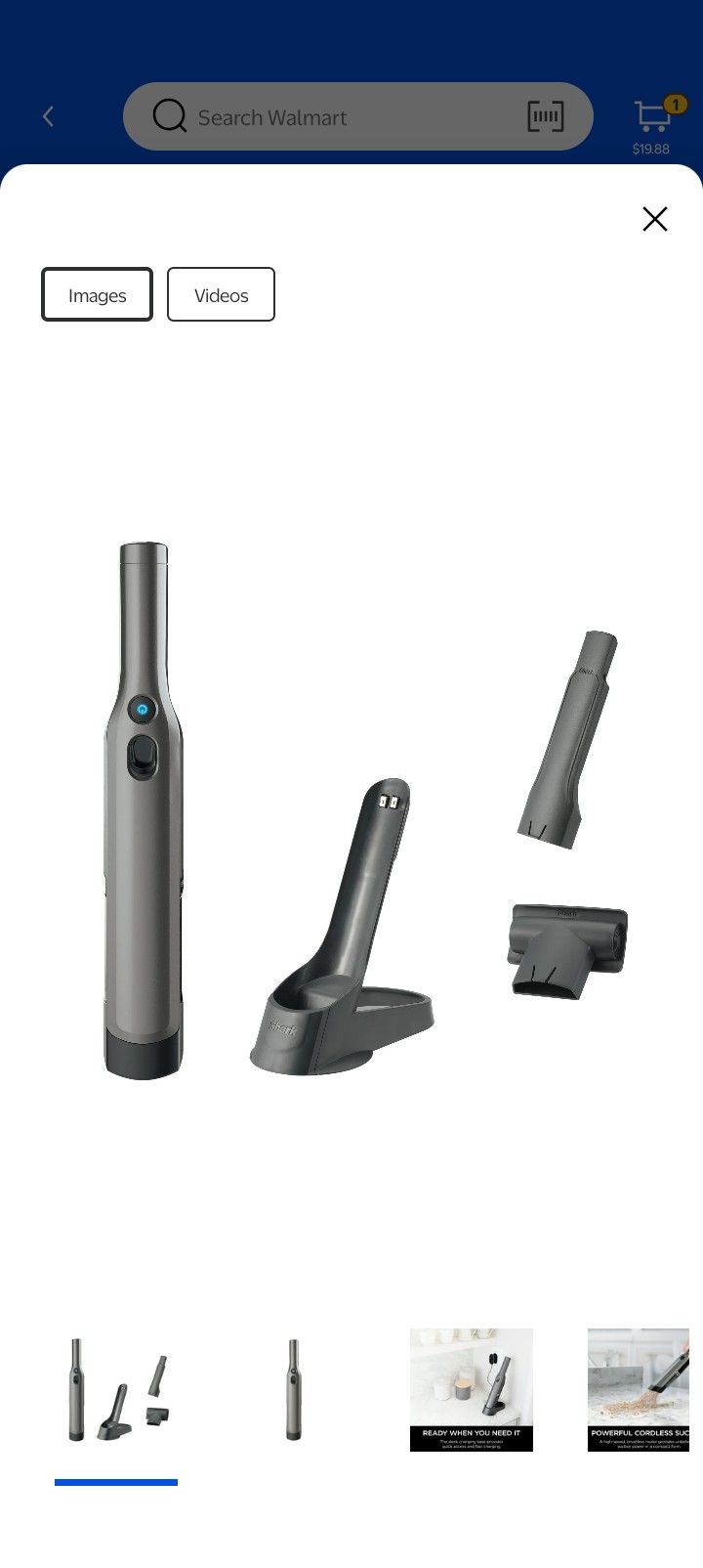 Shark Wandvac Cord-Free Handheld Vacuum