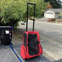 Small Dog Cat Rabbit Bunny Kennel Crate  Carrier on Rollers Like New 24" L by 14” W by 14”