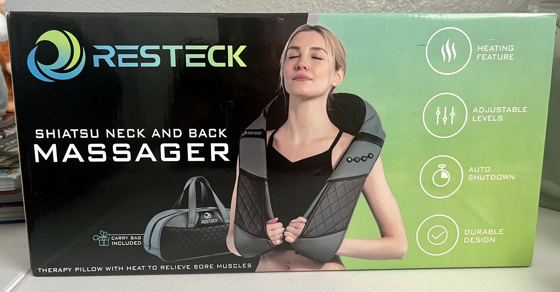 Resteck Shiatsu Massage Neck And Back Adjustable