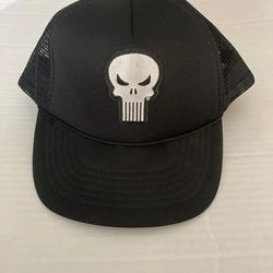 Vintage 90s KC Marvel Punisher SnapBack Trucker Hat Cap