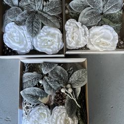 New-Open box-3 Qty- @37 PCs Each- Wreath-Michaels Craft /Ashland White Floral Craft Sets