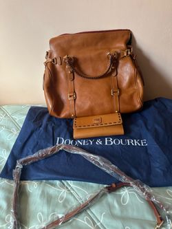 Dooney & Bourke natural brown leather purse with wallet and dust bag
