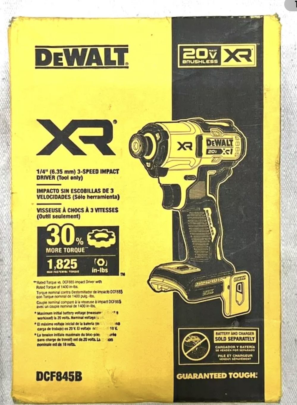 Dewalt XR 1/4 Impact Driver DCF845B