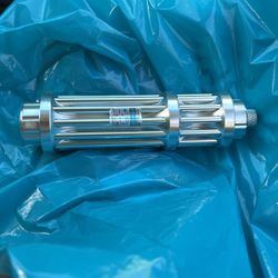 2000mw Burning 450nm Skidproof Blue Laser Beam Laser Pointer Pen Silver