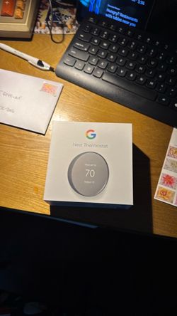 Google Nest Thermostat G4CVZ – Charcoal – WiFi – Original Box – $65”