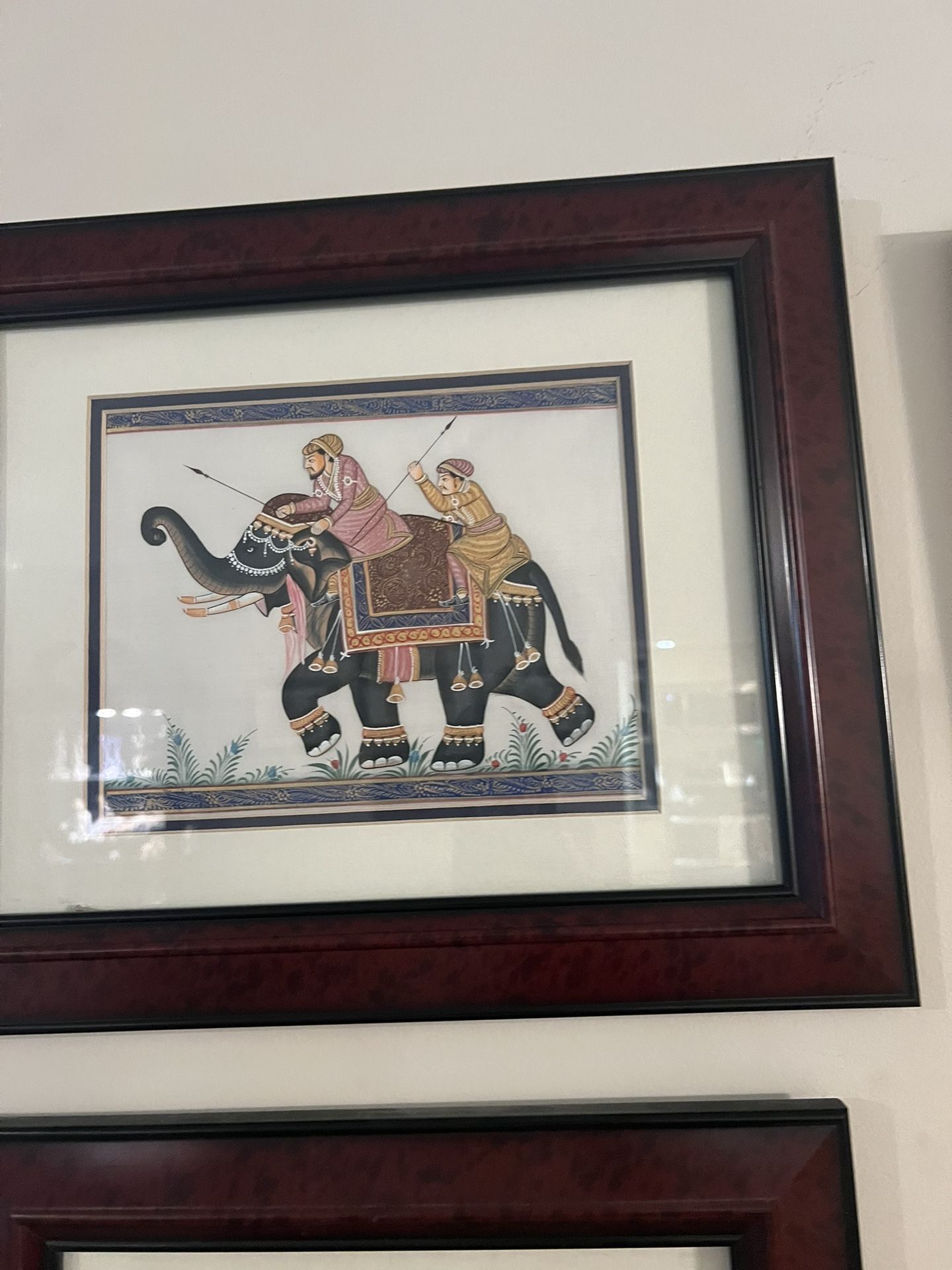 Asian Art On Brown Frames