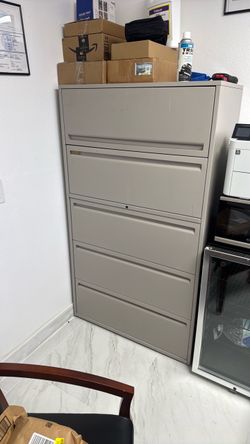 Metal file cabinet