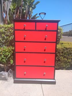 Red and Black Dresser