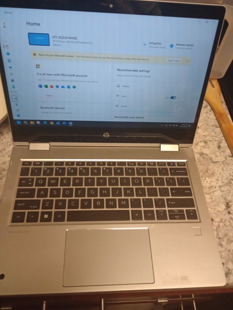 HP Pro Laptop Touchscreen 