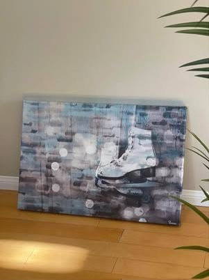 24"x36" Art Work "Her Skates" by artist Parvez Taj