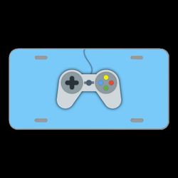 License Plate Novelty Car Front Joystick Video Game Wallpaper Flat