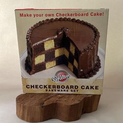 NEW In Box Set Of Wilton Checkerboard Cake Pan
