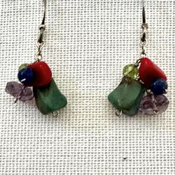 Silas’s Sterling Silver Mixed Stone Earrings 
