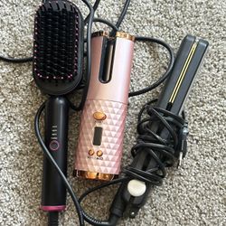 Hair Tools Hair Curler And Straightener And Straightening Brush