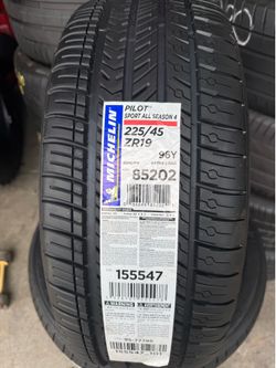 19” tires michelin 225/45/19 new with free installation $120 each