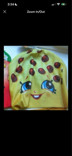 New Shopkins Girls Winter Hat BEANIE YELLOW COOKIE Hat Halloween