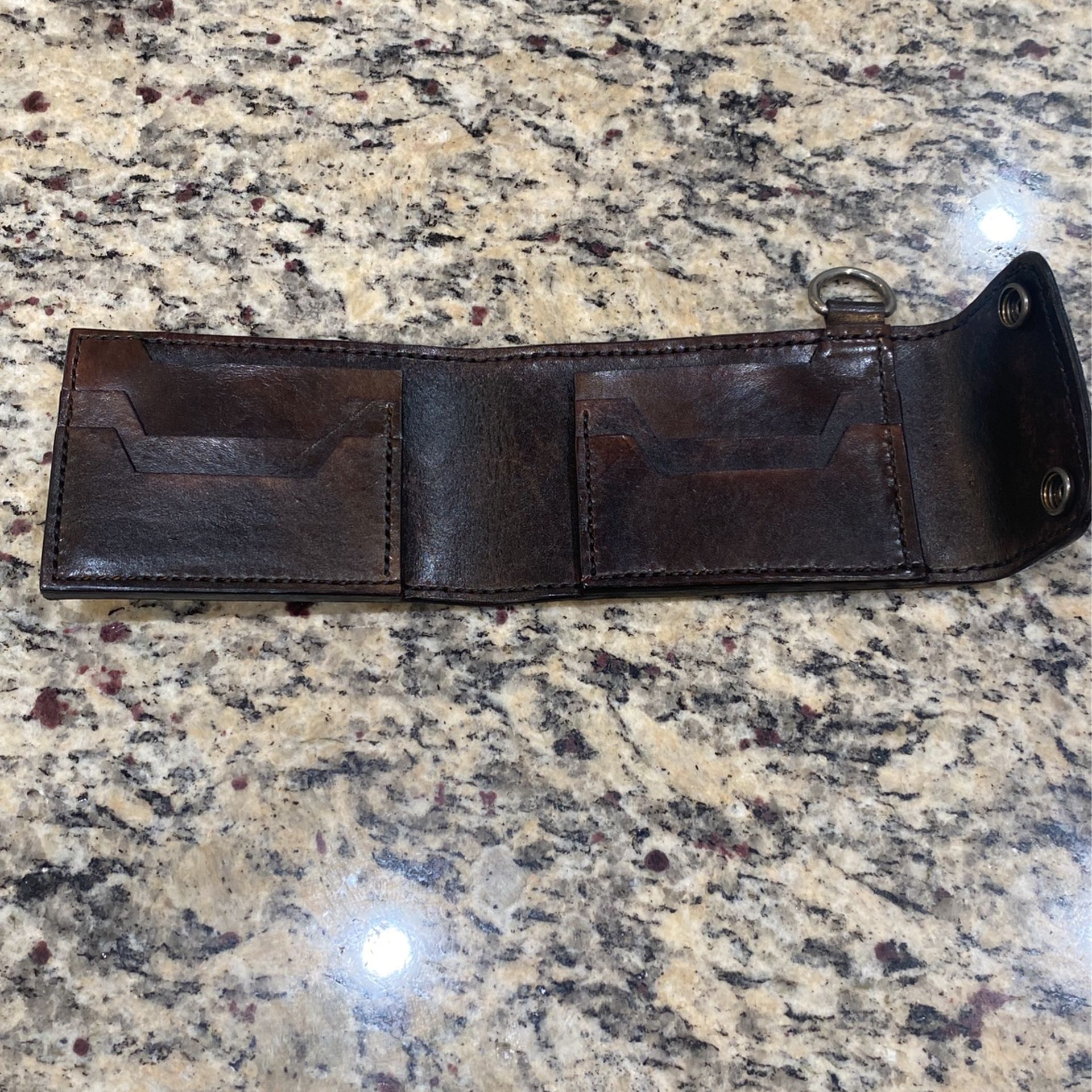 Men’s Handmade Leather Biker Wallet And Chain