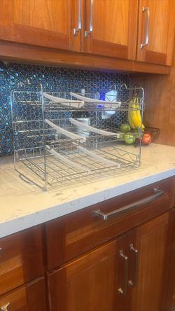 3-Tier Chrome Wire Kitchen Cabinet Organizer – Adjustable