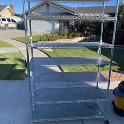 6-Tier Commercial Grade Heavy Duty Steel Wire Shelving Unit in Chrome