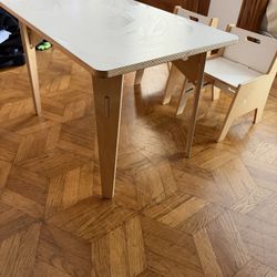 Kids Table And Chairs - Wood