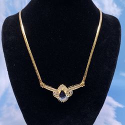 14K Sapphire Necklace 