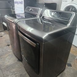 👌SAMSUNG SET STEAM WASHER AND GAS  DRYER LIKE NEW 