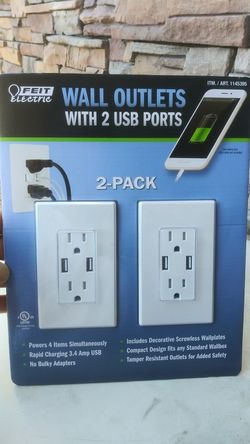 Wall Outlets-Plugs with 2 USB ports "Firm Price"