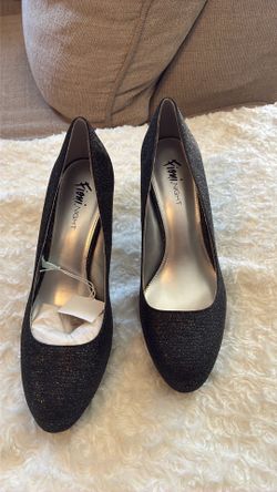 Black sparkly heels
