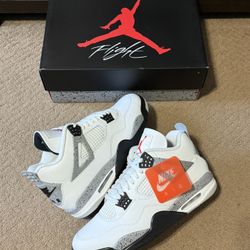 NEW Nike Air Jordan 4 Retro White Cement (2025) Size 12
