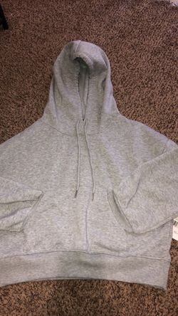 Grey crop hoodie