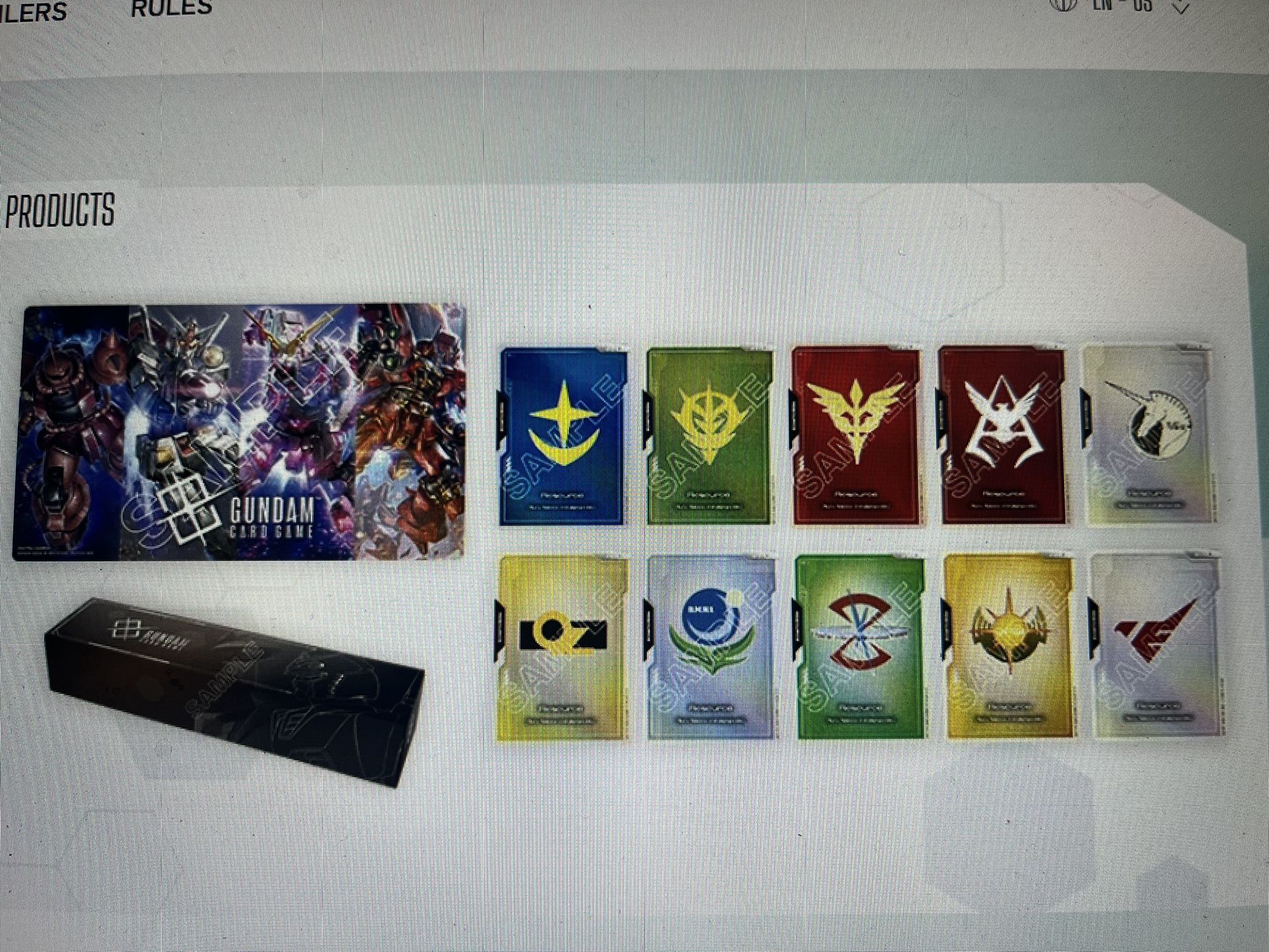FIRST COMBAT [EVX-01] Gundam TCG Accessory And  Card Set Anime Expo Premiere